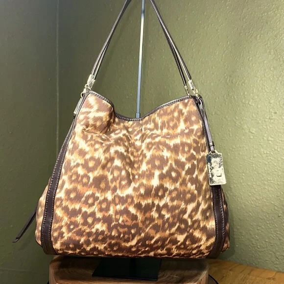 COACH Madison Ocelot Phoebe Shoulder Bag - Picture 3 of 16